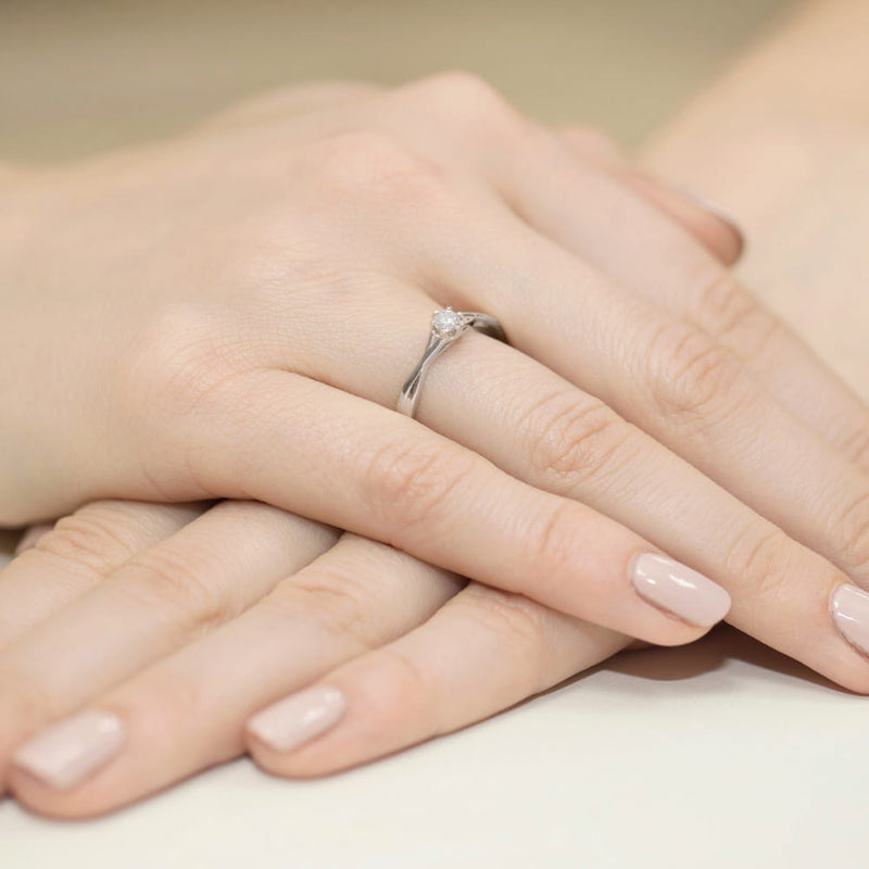 Inel Aur 9K cu Diamant Natural 0.12 ct, imaginea 8 din 8