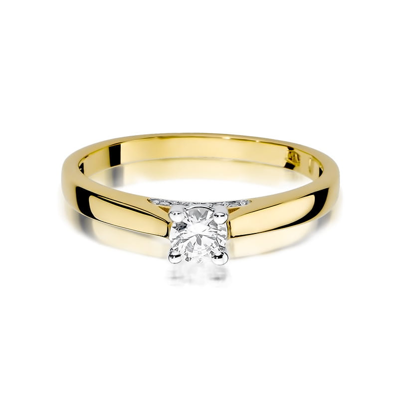Inel Aur 9K cu Diamante Naturale 0.30 ct, imaginea 2 din 8