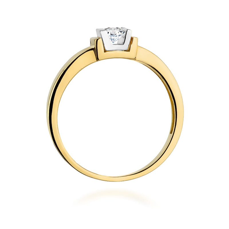 Inel Aur 9K cu Diamant Natural 0.10 ct, imaginea 3 din 8