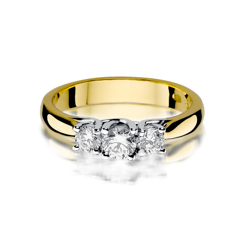 Inel Aur 9K cu Diamante Naturale 0.49 ct, imaginea 2 din 8