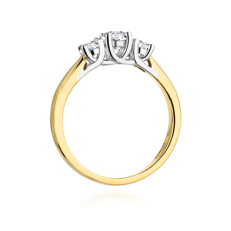 Inel Aur 9K cu Diamante Naturale 0.49 ct, imaginea 3 din 8