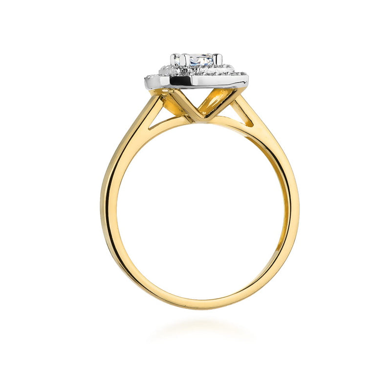 Inel Aur 9K cu Diamante Naturale 0.50 ct, imaginea 3 din 8