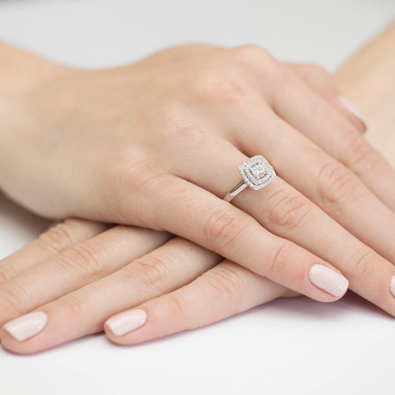 Inel Aur 9K cu Diamante Naturale 0.50 ct, imaginea 8 din 8