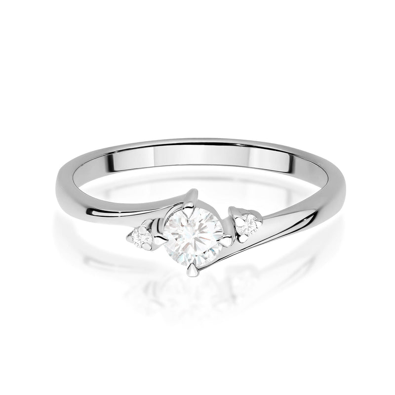 Inel Aur 9K cu Diamante Naturale 0.27 ct, imaginea 6 din 8