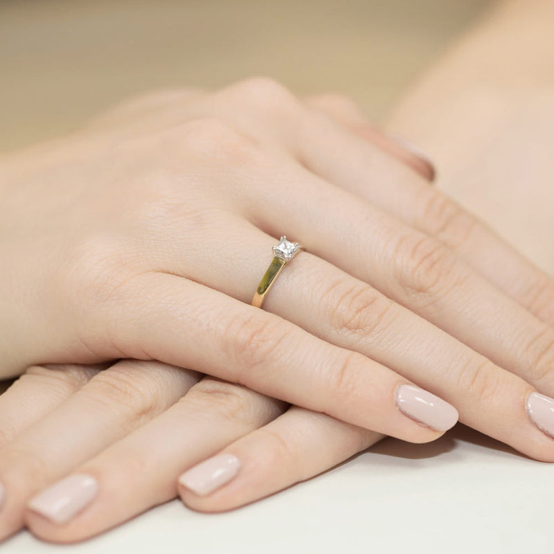 Inel Aur 9K cu Diamant Natural 0.30 ct, imaginea 4 din 8