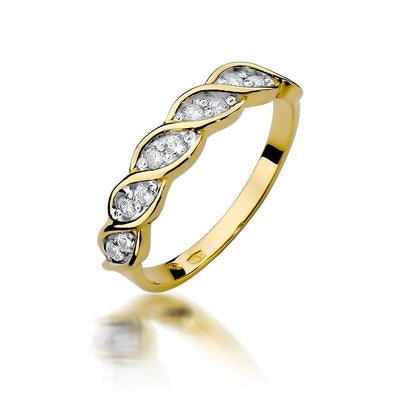 Inel Aur 9K cu Diamante Naturale 0.20 ct