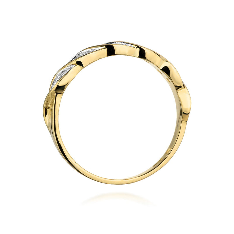 Inel Aur 9K cu Diamante Naturale 0.20 ct, imaginea 3 din 8