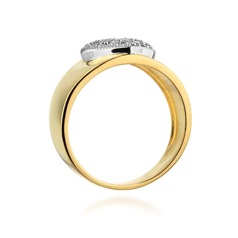 Inel Aur 9K cu Diamante Naturale 0.26 ct, imaginea 3 din 8