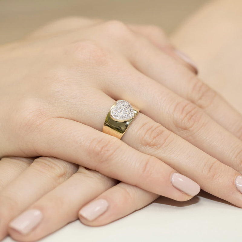 Inel Aur 9K cu Diamante Naturale 0.26 ct, imaginea 4 din 8