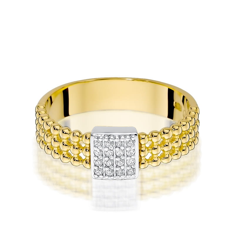 Inel Aur 9K cu Diamante Naturale 0.08 ct, imaginea 2 din 8