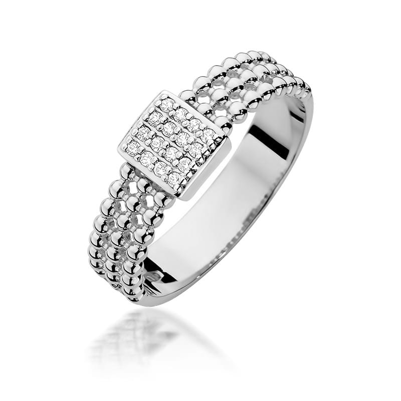 Inel Aur 9K cu Diamante Naturale 0.08 ct, imaginea 5 din 8