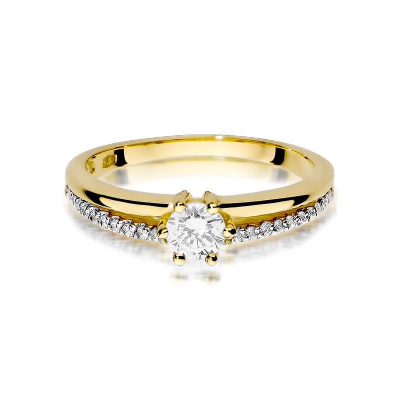 Inel Aur 9K cu Diamante Naturale 0.40 ct, imaginea 2 din 8