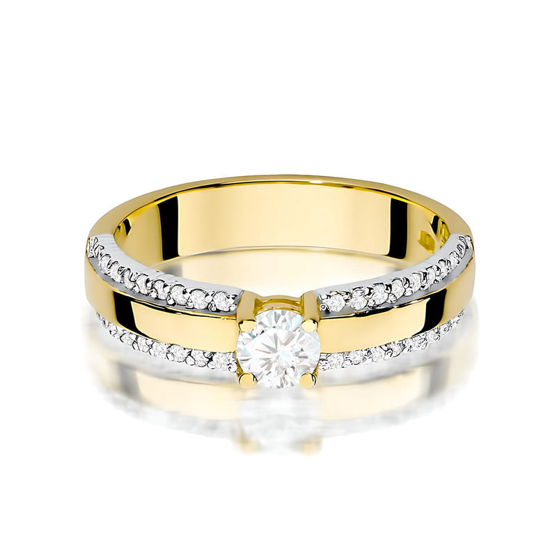 Inel Aur 9K cu Diamante Naturale 0.45 ct, imaginea 2 din 8