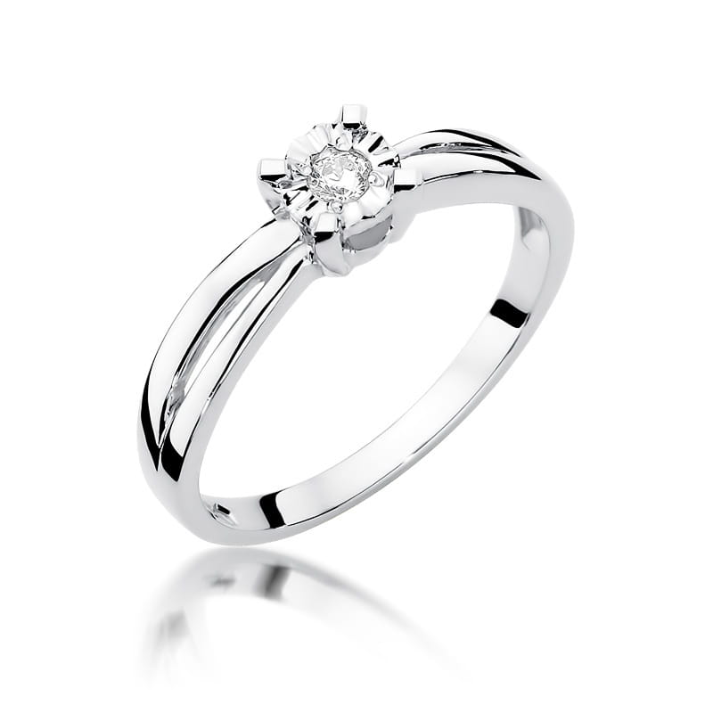 Inel Aur 9K cu Diamant Natural 0.08 ct, imaginea 5 din 8
