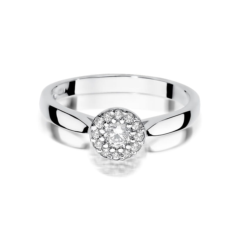 Inel Aur 9K cu Diamante Naturale 0.22 ct, imaginea 6 din 8