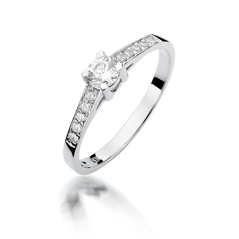 Inel Aur 9K cu Diamante Naturale 0.45 ct, imaginea 5 din 8