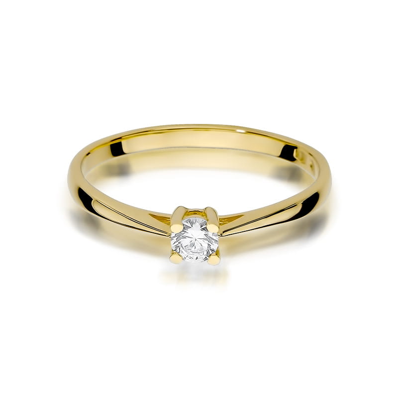 Inel Aur 9K cu Diamant Natural 0.15 ct, imaginea 2 din 8