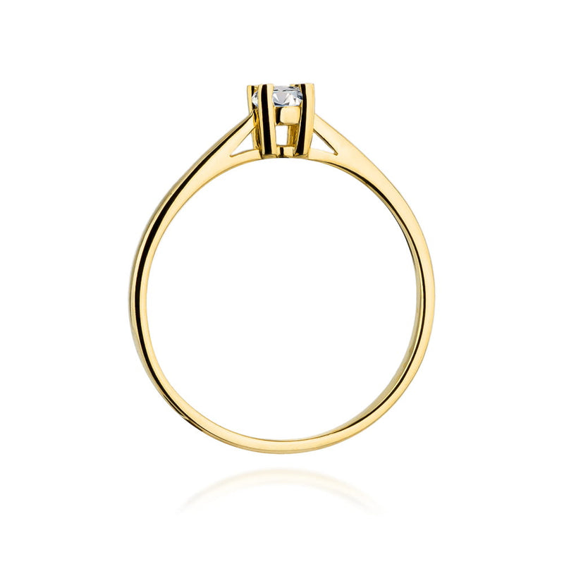 Inel Aur 9K cu Diamant Natural 0.15 ct, imaginea 3 din 8