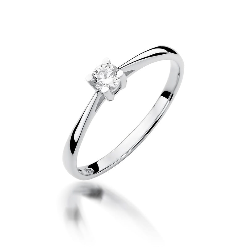 Inel Aur 9K cu Diamant Natural 0.15 ct, imaginea 5 din 8