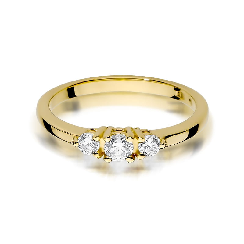 Inel Aur 9K cu Diamante Naturale 0.33 ct, imaginea 2 din 9