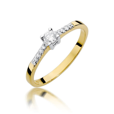 Inel Aur 9K cu Diamante Naturale 0.22 ct