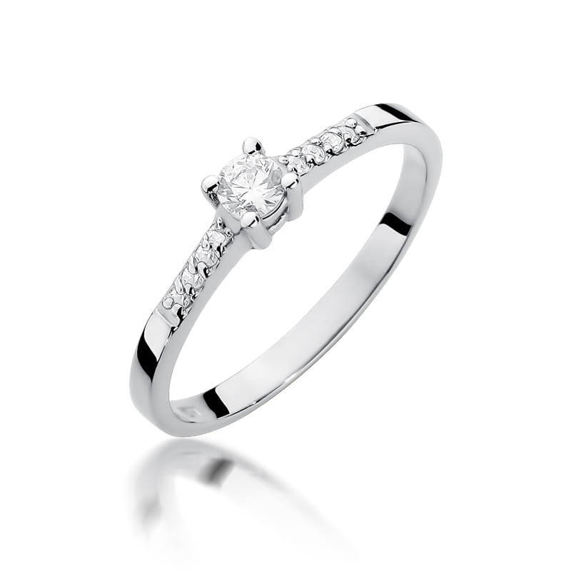 Inel Aur 9K cu Diamante Naturale 0.22 ct, imaginea 5 din 8