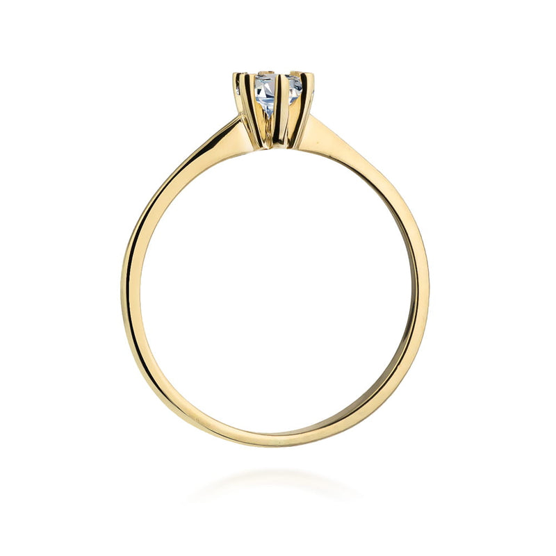Inel Aur 9K cu Diamant Natural 0.23 ct, imaginea 3 din 8