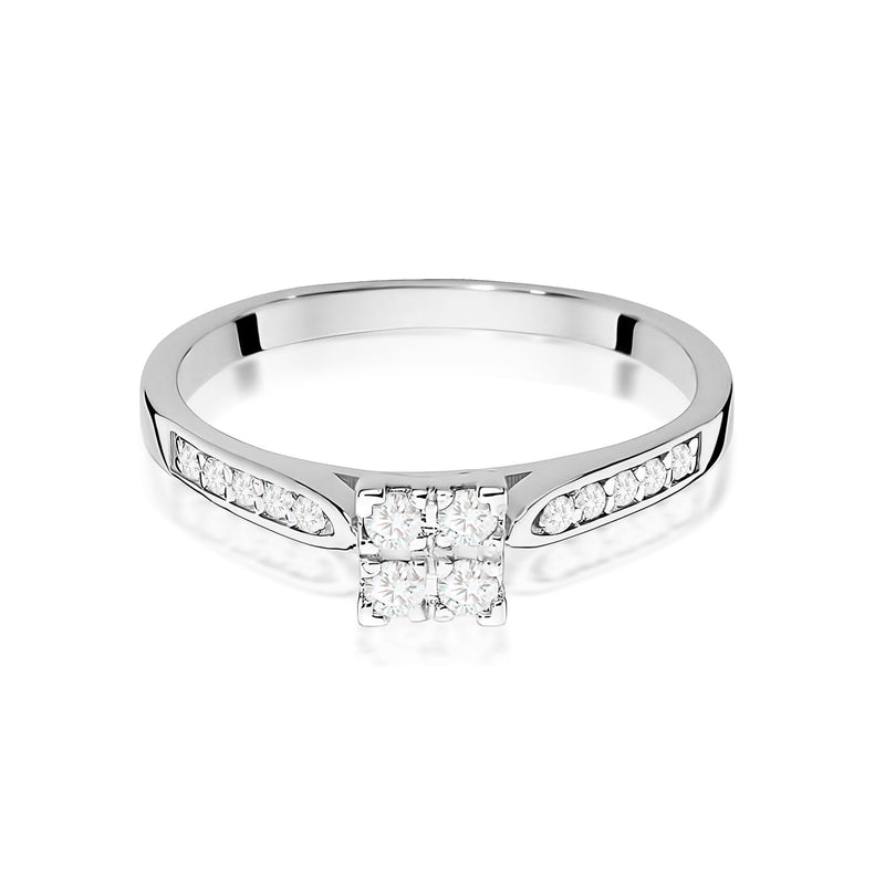 Inel Aur 9K cu Diamante Naturale 0.17 ct, imaginea 6 din 8