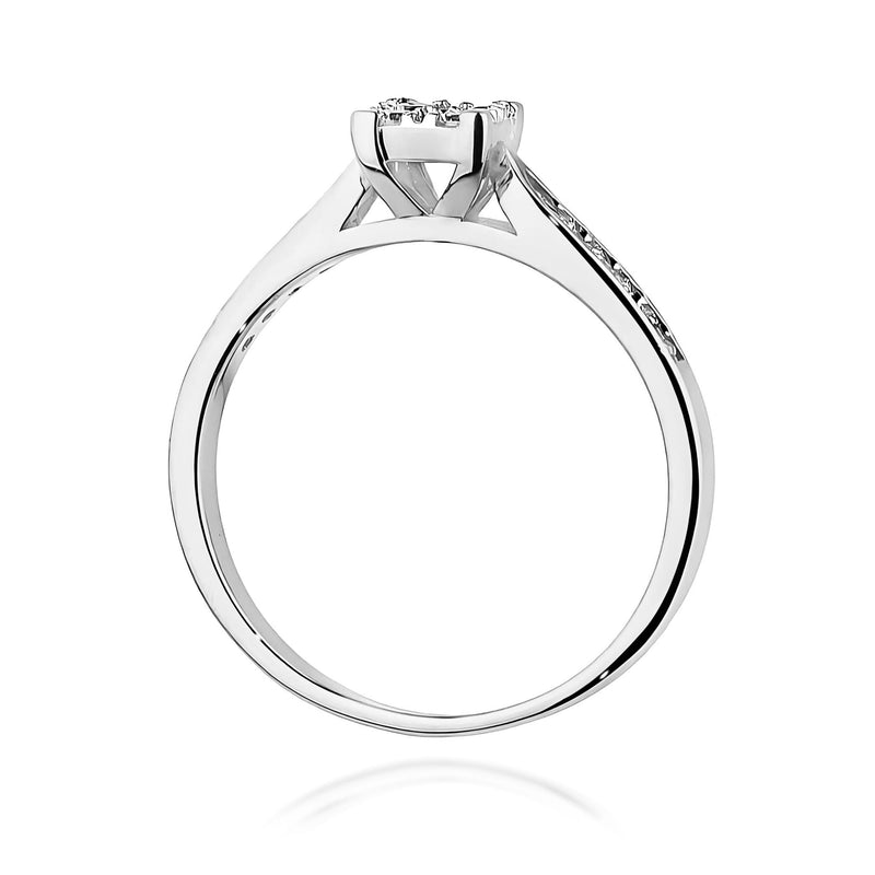 Inel Aur 9K cu Diamante Naturale 0.17 ct, imaginea 7 din 8