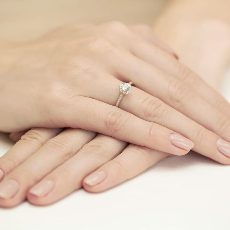 Inel Aur 9K cu Diamante Naturale 0.28 ct, imaginea 4 din 8
