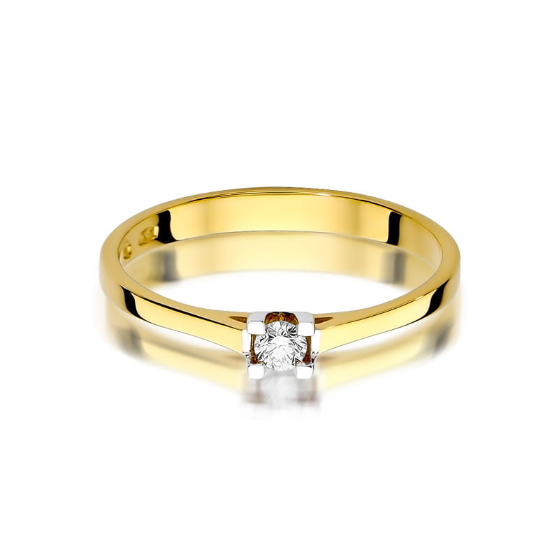 Inel Aur 9K cu Diamant Natural 0.09 ct, imaginea 2 din 8