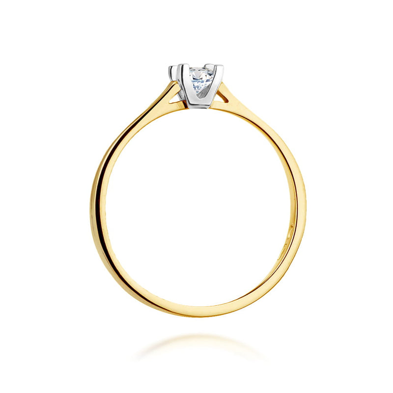 Inel Aur 9K cu Diamant Natural 0.09 ct, imaginea 3 din 8