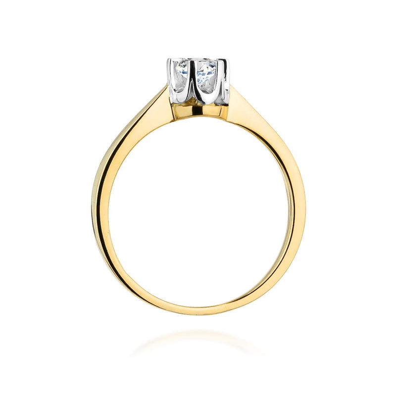 Inel Aur 9K cu Diamant Natural 0.25 ct, imaginea 3 din 8