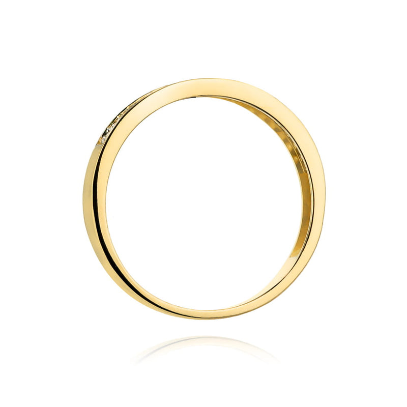 Inel Aur 9K cu Diamante Naturale 0.18 ct, imaginea 3 din 7