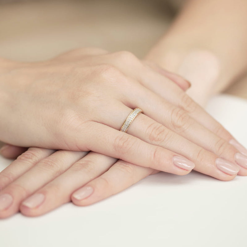 Inel Aur 9K cu Diamante Naturale 0.18 ct, imaginea 4 din 7