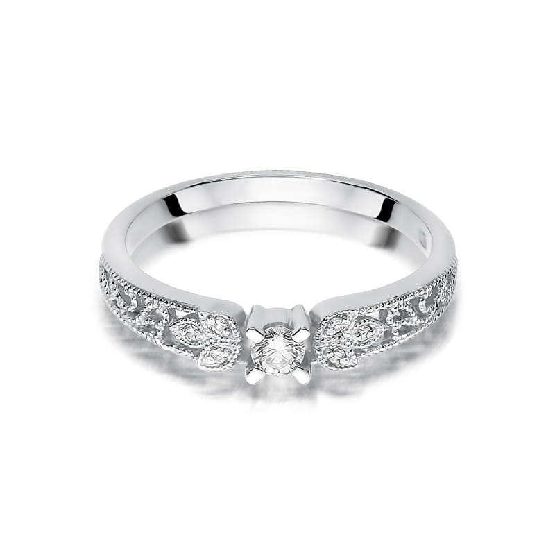 Inel Aur 9K cu Diamante Naturale 0.13 ct, imaginea 6 din 7