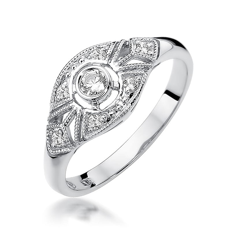 Inel Aur 9K cu Diamante Naturale 0.19 ct, imaginea 5 din 7
