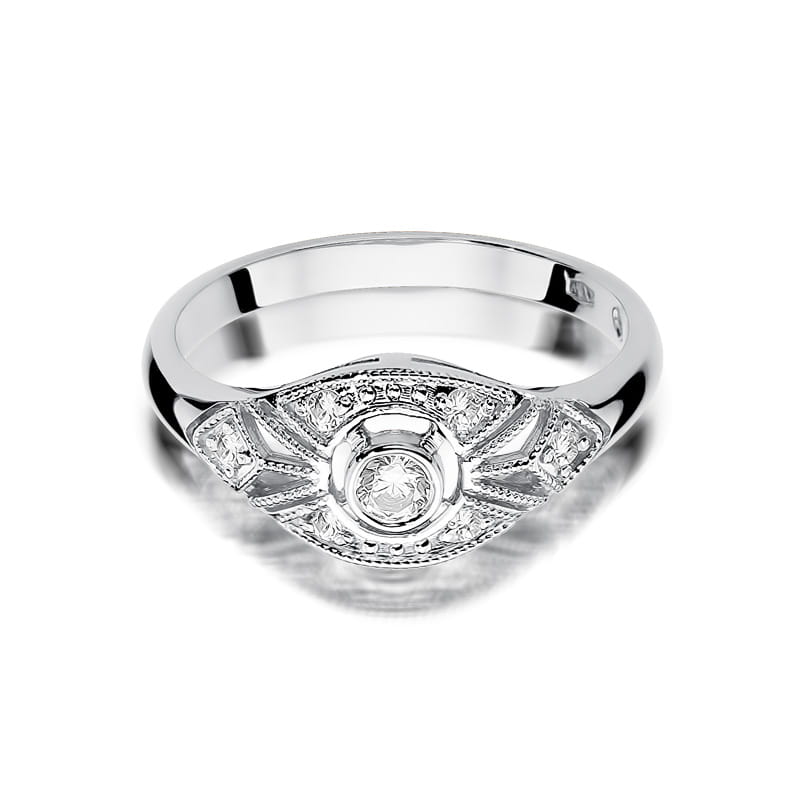 Inel Aur 9K cu Diamante Naturale 0.19 ct, imaginea 6 din 7