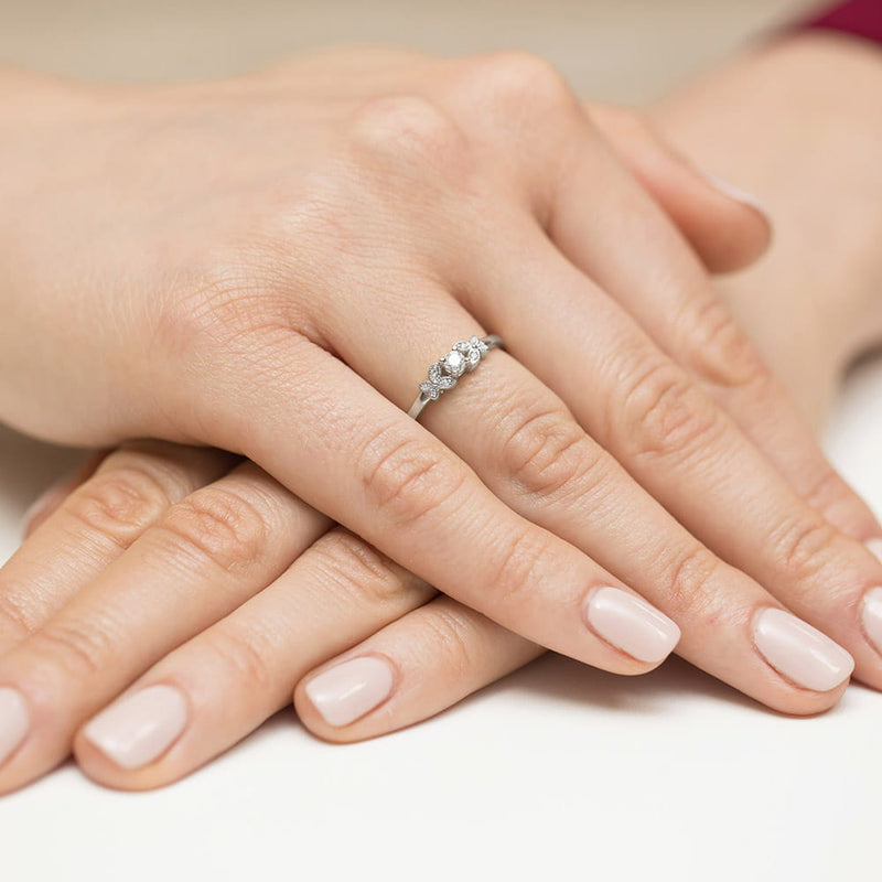 Inel Aur 9K cu Diamante Naturale 0.12 ct, imaginea 8 din 8