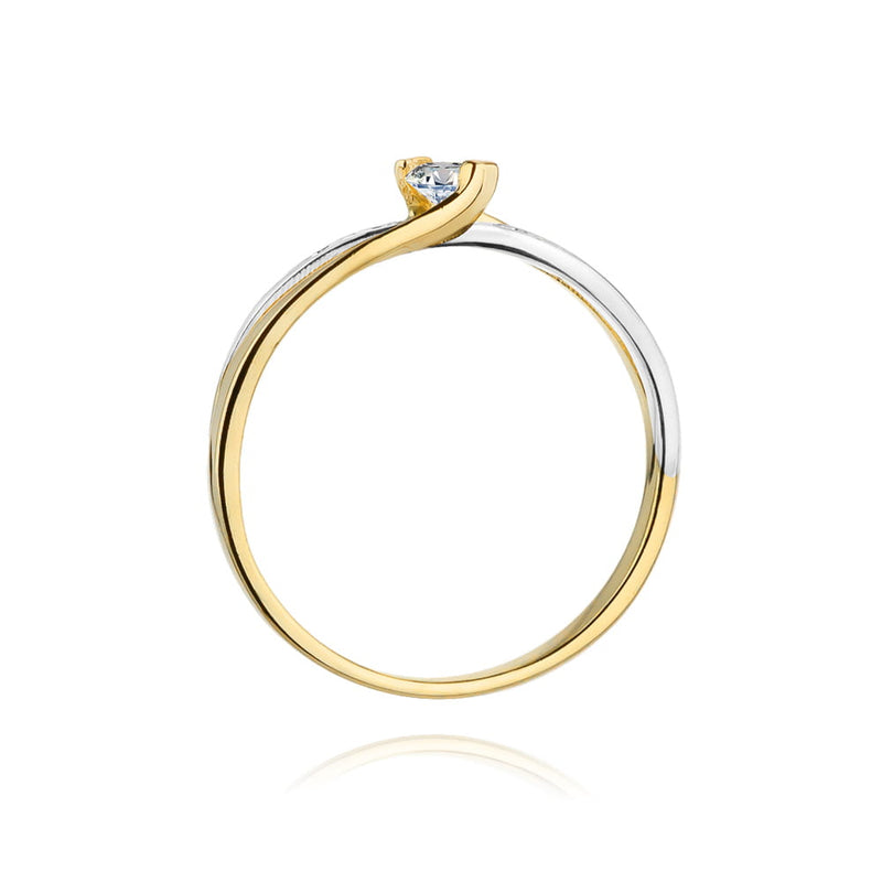 Inel Aur 9K cu Diamante Naturale 0.13 ct, imaginea 3 din 8