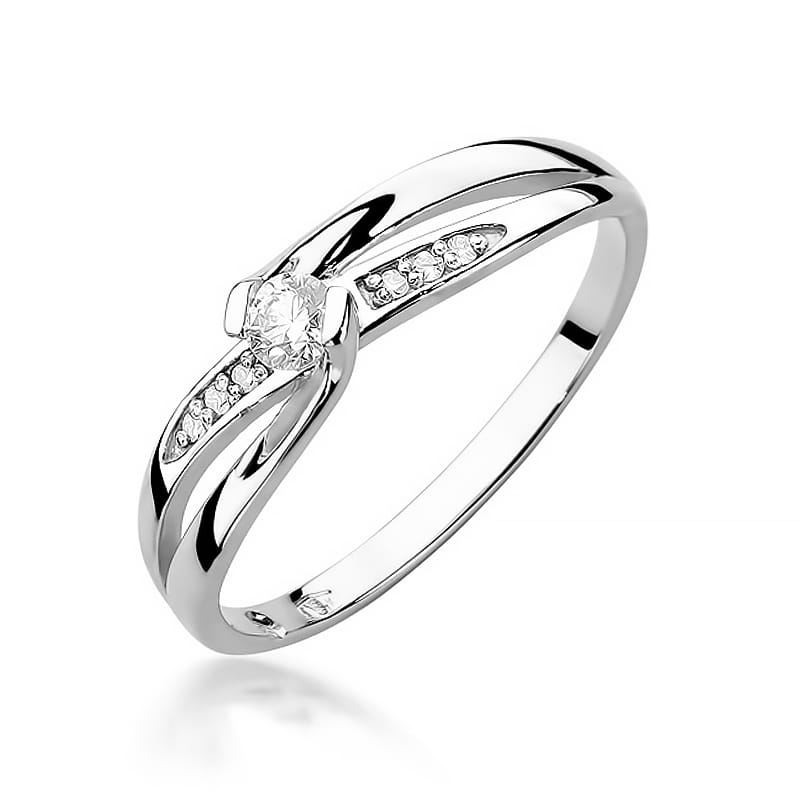 Inel Aur 9K cu Diamante Naturale 0.13 ct, imaginea 5 din 8