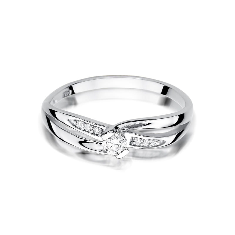 Inel Aur 9K cu Diamante Naturale 0.13 ct, imaginea 6 din 8