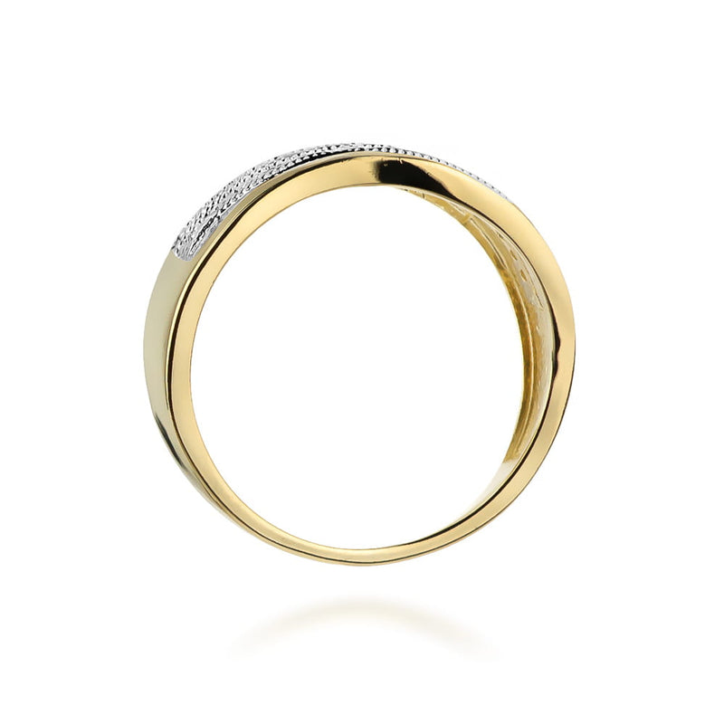 Inel Aur 9K cu Diamante Naturale 0.18 ct, imaginea 3 din 8
