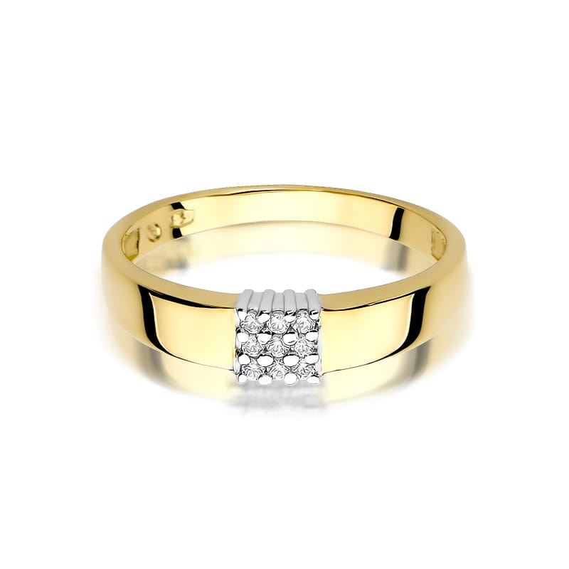 Inel Aur 9K cu Diamante Naturale 0.08 ct, imaginea 2 din 8
