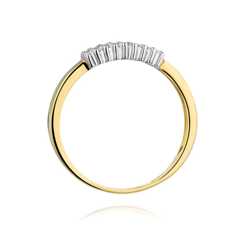 Inel Aur 9K cu Diamante Naturale 0.21 ct, imaginea 3 din 8