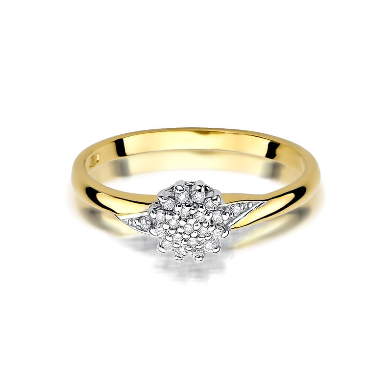 Inel Aur 9K cu Diamante Naturale 0.11 ct, imaginea 2 din 8