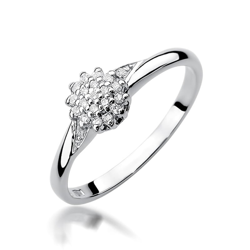 Inel Aur 9K cu Diamante Naturale 0.11 ct, imaginea 5 din 8