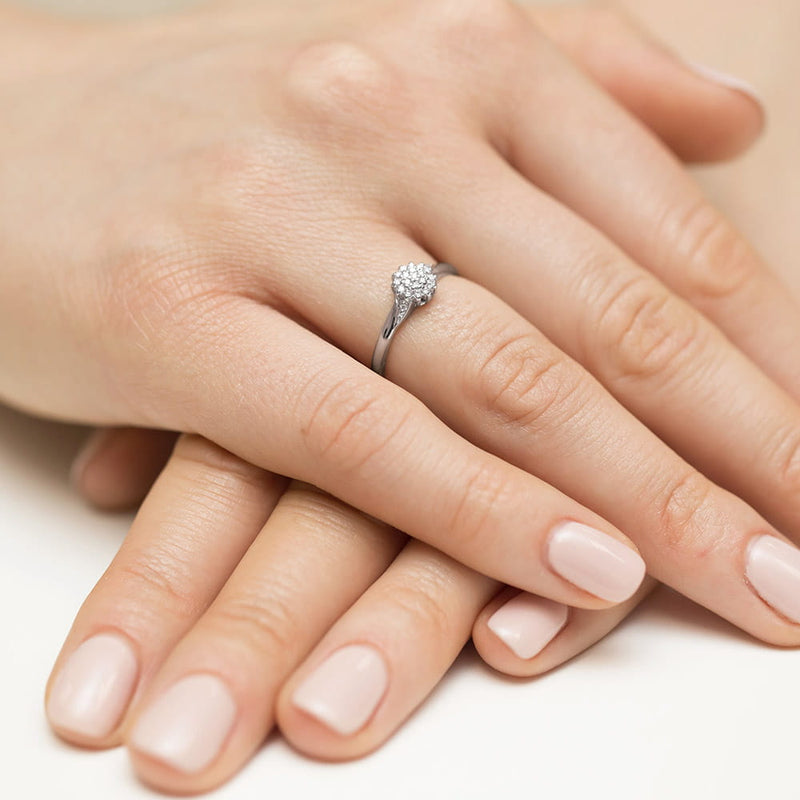 Inel Aur 9K cu Diamante Naturale 0.11 ct, imaginea 8 din 8
