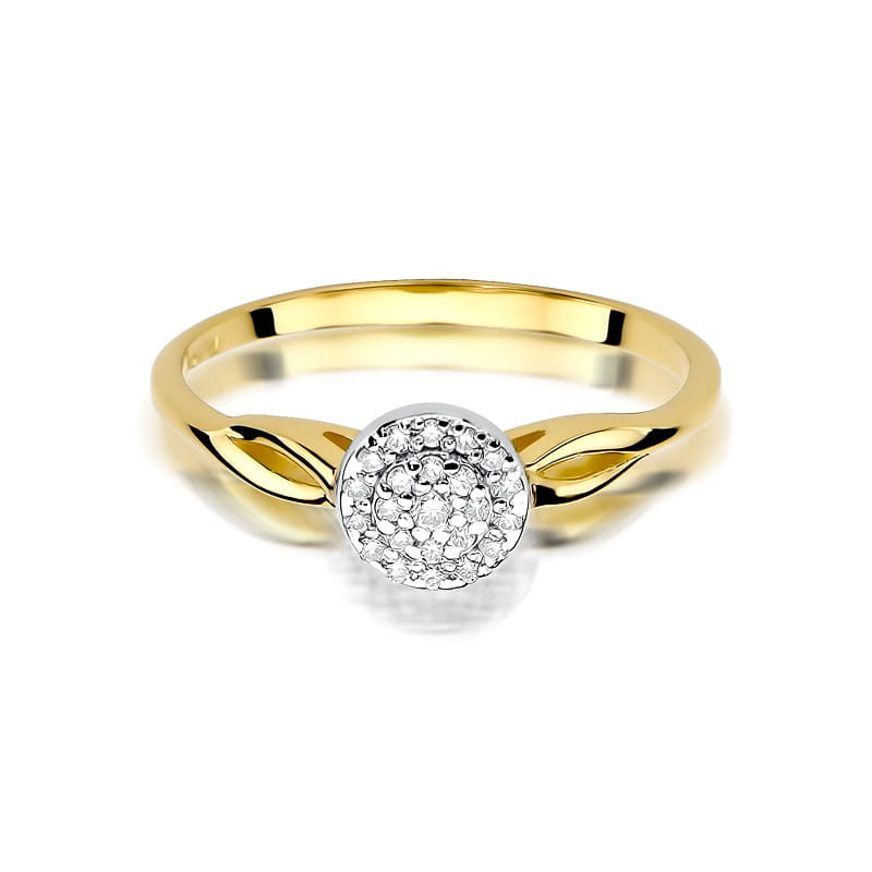 Inel Aur 9K cu Diamante Naturale 0.13 ct, imaginea 2 din 6
