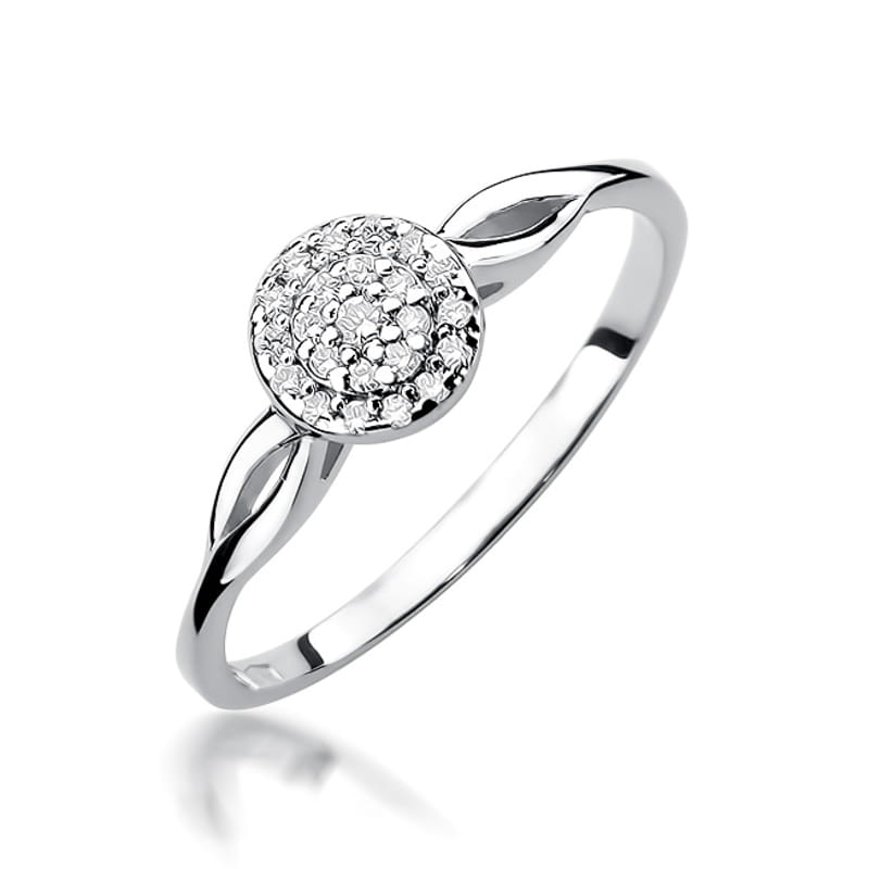 Inel Aur 9K cu Diamante Naturale 0.13 ct, imaginea 4 din 6
